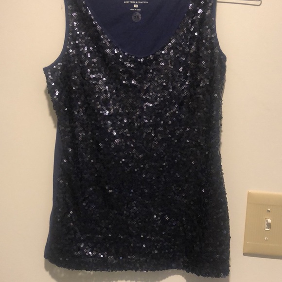Blue sequins sleeveless tang top - kids size XS - Picture 3 of 12